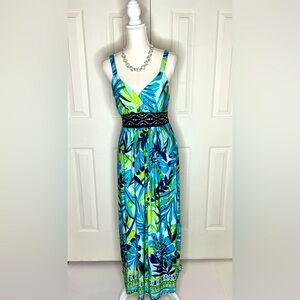 Studio West, Medium Tropical Floral Print Maxi Dress. NWOT